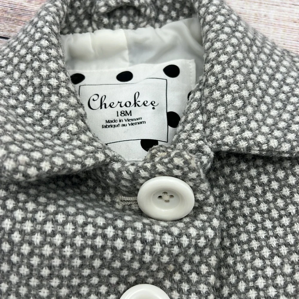Cherokee Grey and White Coat Size 18 months - Picture 7 of 7